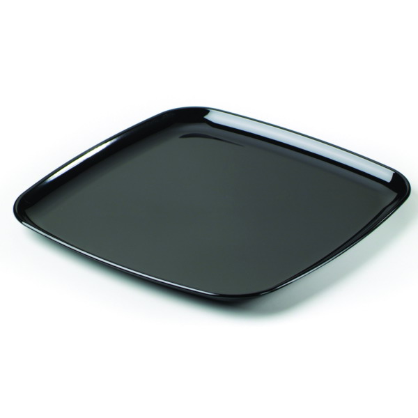 Sabert Plat carré  Noir 40x40cm - 5 pces